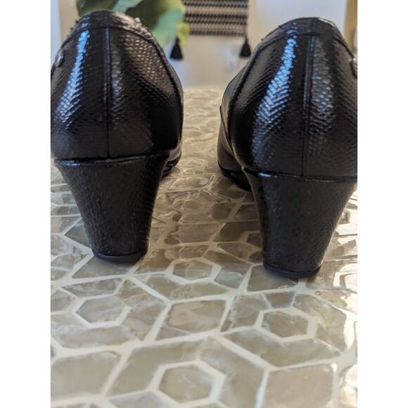 Life Stride Soft System Black Juliana Leather Slip On Wedge Flats Size 11 - Picture 14 of 14